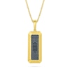 Thumbnail Image 1 of 1/10 CT. T.W. Black Diamond Rectangle Bar Pendant in 10K Gold - 22"