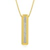 Thumbnail Image 1 of 1/10 CT. T.W. Diamond Linear Bar Pendant in 10K Gold - 22"