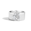 Thumbnail Image 1 of Zales x SHAHLA 5/8 CT. T.W. Lab-Grown Diamond Cluster Gap Ring in 14K White Gold