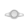 Thumbnail Image 4 of 1/10 CT. T.W. Diamond Frame Signet Ring in 10K White Gold