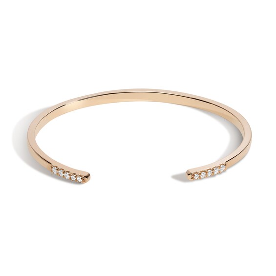 Zales x Shahla 1/2 CT. T.w. Lab-Grown Diamond Central Park Open Cuff in 14K Gold