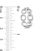 Thumbnail Image 3 of 1/5 CT. T.W. Diamond Open Circle Chain Link Hoop Earrings in 10K White Gold