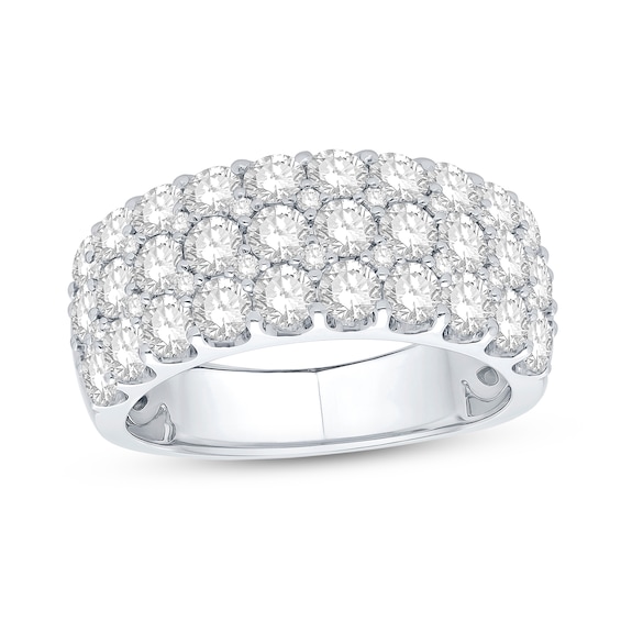 2-1/2 CT. T.w. Diamond Triple Row Band in 14K White Gold