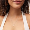 Thumbnail Image 2 of 3/8 CT. T.W. Diamond Five Stone Flower Necklace in 10K White Gold - 19&quot;