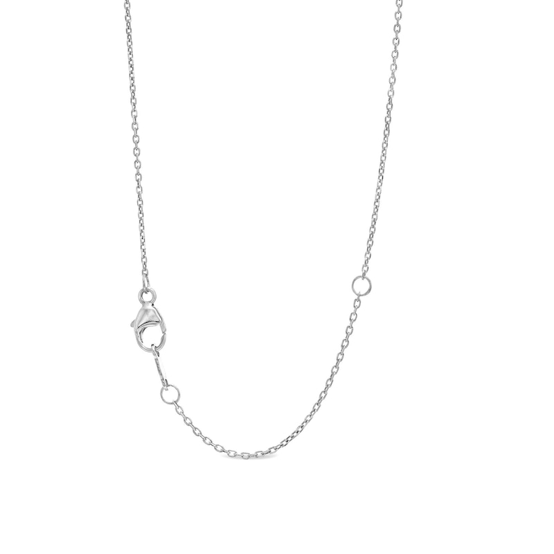 Main Image 3 of 3/8 CT. T.W. Diamond Five Stone Flower Necklace in 10K White Gold - 19&quot;