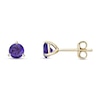 Thumbnail Image 2 of 5.0mm Amethyst Solitaire Martini Stud Earrings in 10K Gold