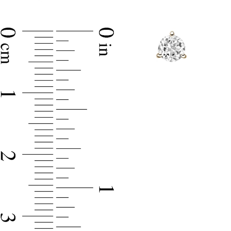 Main Image 3 of 5.0mm White Topaz Solitaire Martini Stud Earrings in 10K Gold