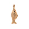 Thumbnail Image 1 of Textured Fish Necklace Charm in Hollow 14K Gold