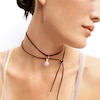 Thumbnail Image 3 of PDPAOLA™ at Zales Faux Leather Adjustable Strand Necklace in Sterling Silver with 18K Gold Plate - 37.5"