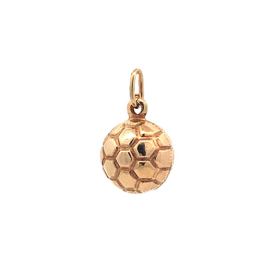 Soccer Ball Charm in Hollow 14K Gold
