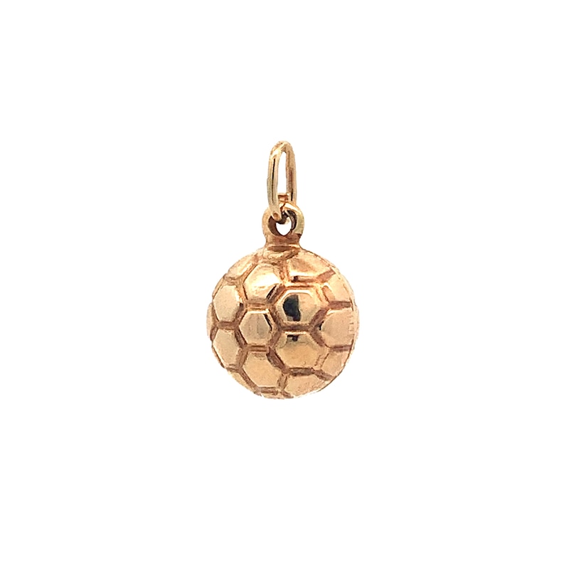 Main Image 1 of Soccer Ball Charm in Hollow 14K Gold