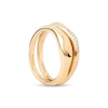 Thumbnail Image 1 of PDPAOLA™ at Zales Cubic Zirconia and Polished Two Piece Ring Set in Sterling Silver with 18K Gold Plate