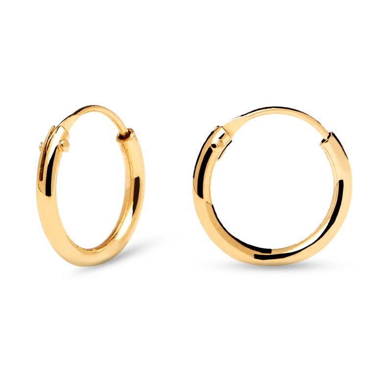 Main Image 1 of PDPAOLA™ at Zales 9.0mm Mini Hoop Earrings in Sterling Silver with 18K Gold Plate