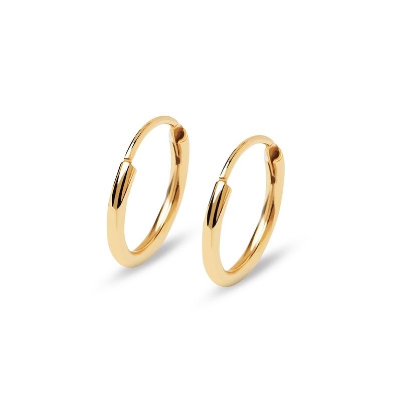 Main Image 3 of PDPAOLA™ at Zales 9.0mm Mini Hoop Earrings in Sterling Silver with 18K Gold Plate