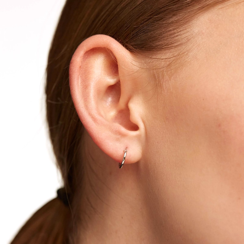 Main Image 2 of PDPAOLA™ at Zales 9.0mm Mini Hoop Earrings in Sterling Silver