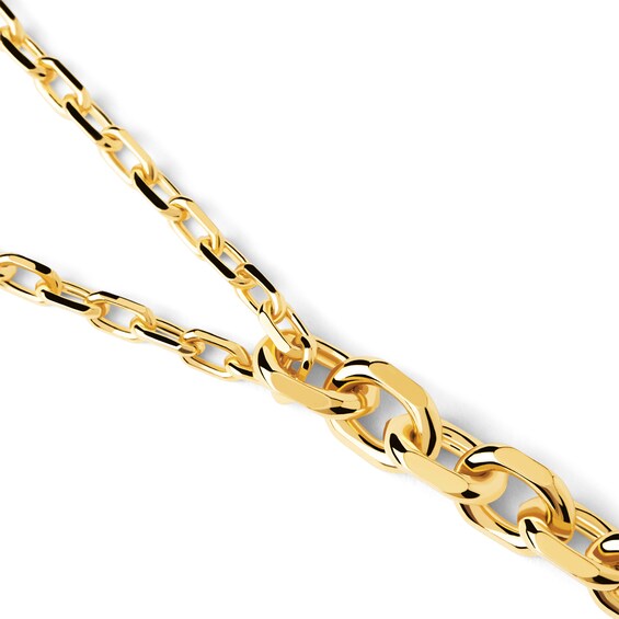 PDPAOLAâ¢ at Zales Single and Double Chain Toggle Bracelet in Brass with 18K Gold Plate - 8"