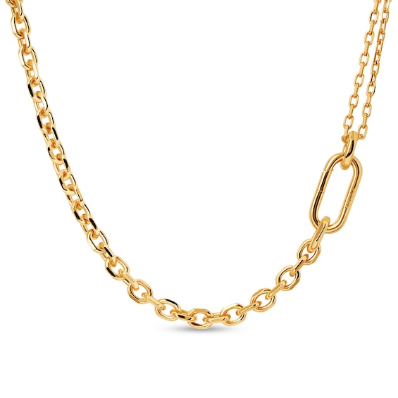 PDPAOLA™ at Zales Single and Double Chain Necklace in Brass with 18K Gold Plate - 19.5"