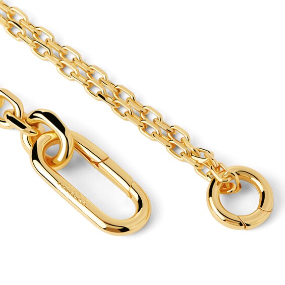 PDPAOLA™ at Zales Single and Double Chain Necklace in Brass with 18K Gold Plate - 19.5"