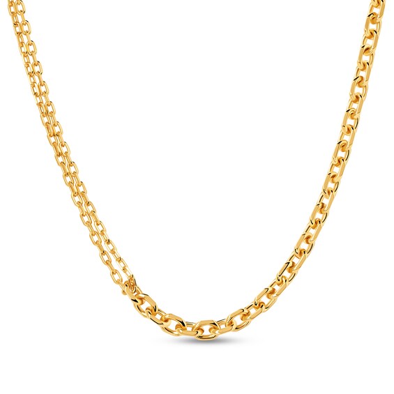 PDPAOLA™ at Zales Single and Double Chain Necklace in Brass with 18K Gold Plate - 19.5"