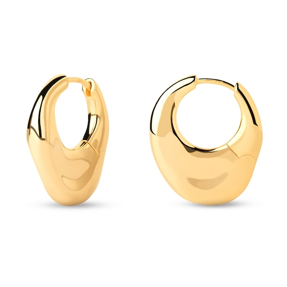 PDPAOLAâ¢ at Zales Chunky Base Hoop Earrings in Sterling Silver with 18K Gold Plate