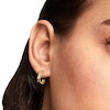 Thumbnail Image 2 of PDPAOLA™ at Zales Cubic Zirconia Double Row Octagonal Hoop Earrings in Sterling Silver with 18K Gold Plate