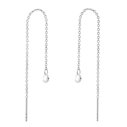 PDPAOLA™ at Zales Pear-Shaped Cubic Zirconia Threader Earrings in Sterling Silver