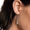 Thumbnail Image 2 of PDPAOLA™ at Zales Pear-Shaped Cubic Zirconia Threader Earrings in Sterling Silver