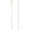Thumbnail Image 1 of PDPAOLA™ at Zales Princess-Cut Cubic Zirconia Linear Chain Drop Earrings in Sterling Silver with 18K Gold Plate