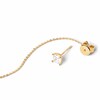 Thumbnail Image 4 of PDPAOLA™ at Zales Princess-Cut Cubic Zirconia Linear Chain Drop Earrings in Sterling Silver with 18K Gold Plate