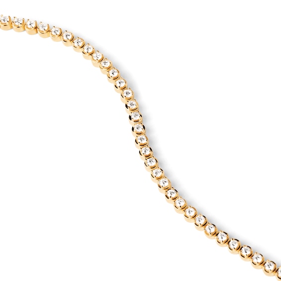 PDPAOLA⢠at Zales Bezel-Set Cubic Zirconia Bracelet in Sterling Silver with 18K Gold Plate