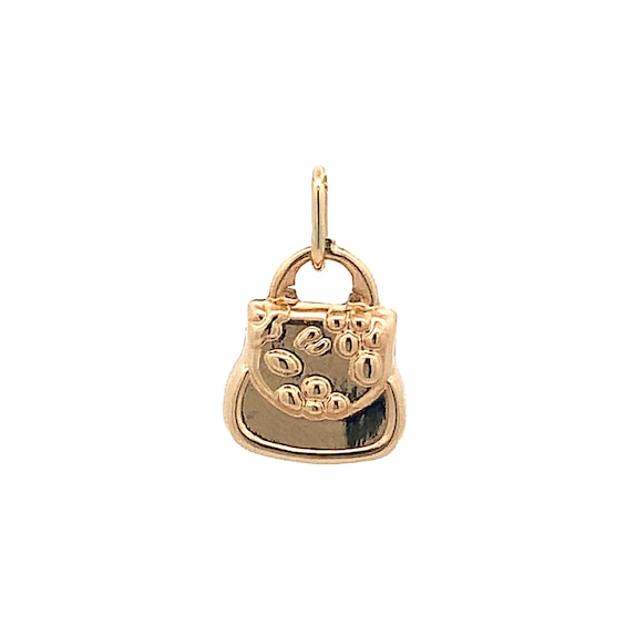 Purse Charm in Hollow 14K Gold