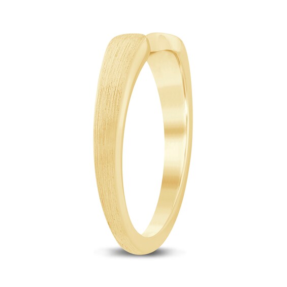 Textured Open Shank Ring in Sterling Silver with 14K Gold Plate - Size 7.5