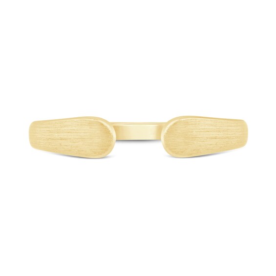 Textured Open Shank Ring in Sterling Silver with 14K Gold Plate - Size 7.5