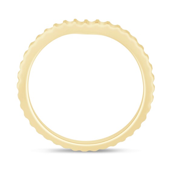 Textured Chevron Ring in Sterling Silver with 14K Gold Plate - Size 7.5