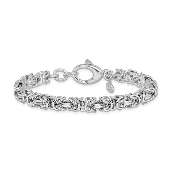 6.0mm Byzantine Chain Bracelet in Hollow Sterling Silver - 7.25"