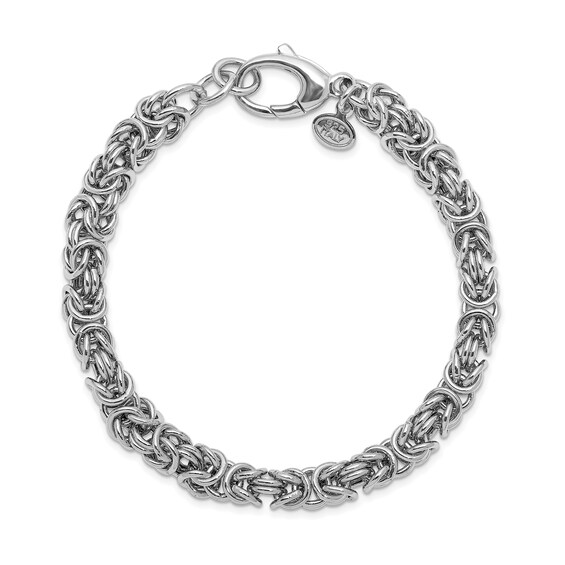 6.0mm Byzantine Chain Bracelet in Hollow Sterling Silver - 7.25"