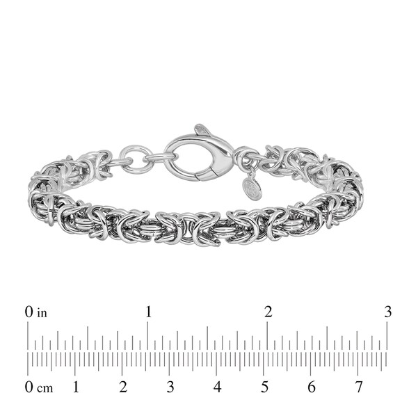 6.0mm Byzantine Chain Bracelet in Hollow Sterling Silver - 7.25"