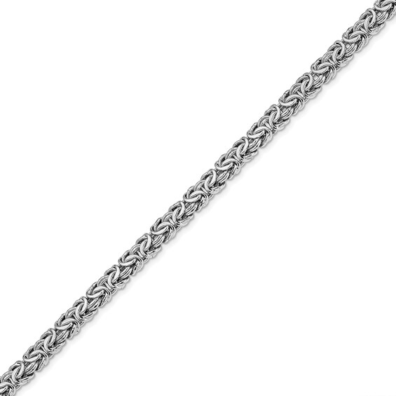 6.5mm Byzantine Chain Bracelet in Hollow Sterling Silver - 7.5"