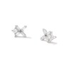 Thumbnail Image 1 of Zales x Nungu 1 CT. T.W. Baguette and Round Diamond "XO" Stud Earrings in 14K White Gold
