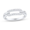 Thumbnail Image 1 of 1/6 CT. T.W. Diamond Rectangle Chain Link Ring in 10K White Gold