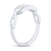 Thumbnail Image 2 of 1/6 CT. T.W. Diamond Rectangle Chain Link Ring in 10K White Gold