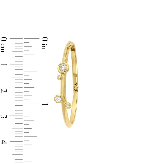 Zales x Dorian Webb 1/3 CT. T.w. Diamond Station Hoop Earrings in 14K Gold