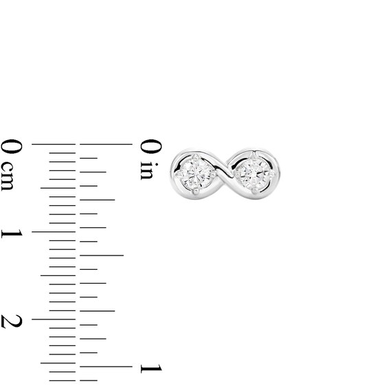 Zales x Nungu 3/4 CT. T.w. Diamond Infinity Stud Earrings in 14K White Gold