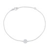 Thumbnail Image 1 of 1/20 CT. T.W. Multi-Diamond Bezel-Look Bracelet in 10K White Gold