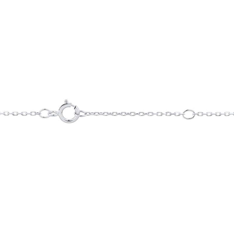 Main Image 2 of 1/20 CT. T.W. Multi-Diamond Bezel-Look Bracelet in 10K White Gold