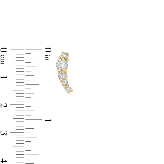 Zales x Dorian Webb 7/8 CT. T.w. Diamond Crescent Stud Earrings in 14K Gold