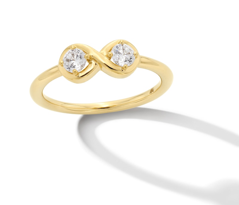 Main Image 1 of Zales x Nungu 3/8 CT. T.W. Diamond Infinity Ring in 14K Gold