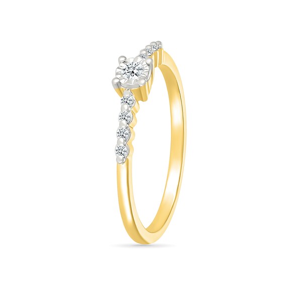 1/10 CT. T.w. Diamond Nine Stone Stackable Ring in 10K Gold