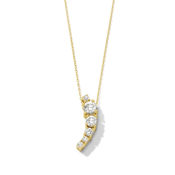 Zales x Dorian Webb 1 CT. T.w. Diamond Crescent Pendant in 14K Gold