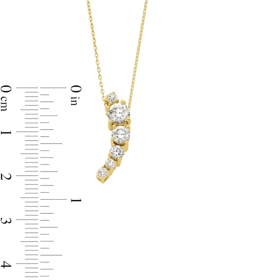 Zales x Dorian Webb 1 CT. T.w. Diamond Crescent Pendant in 14K Gold